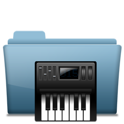 Blue Folder Music Alt Icon 256x256 png